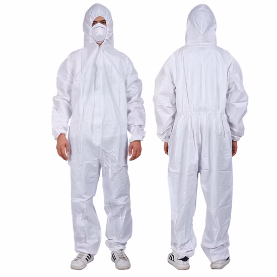 CE Certified Liquid Resistant Protective Clothing Disposable Coverall Industry Safety Clothing Chemical Protective Suit