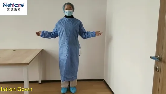 Dental PP+PE Waterproof Isolation Gown SMS Nonwoven PP Disposable Isolation Gown Civilian Use Isolation Gown Protective Clothing