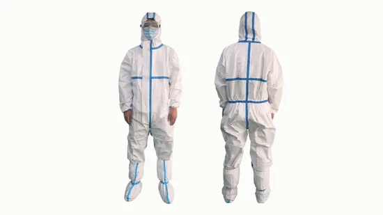 Disposable Coverall Non-Woven PP+PE Medical Protective Clothings CE OEM/ODM Available
