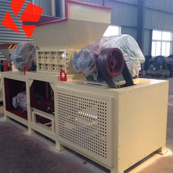 Double shaft Primary Waste CardboardP lastic Wood Garbage Shredder Waste Treatment equipment