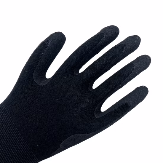 Nmsafety 13 Gauge Nylon Palm Coated Sandy Nitrile Grip Gloves Working