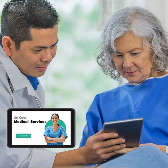 Wall Mounted Medical Health Care Hospital Tablet for Monitoring Patient Nurse Call Tablet Capacitive Video Calling