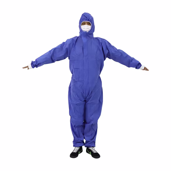 Medical Use Protection Isolation Gown OEM Protective Clothing Blue Safety Work Coverall