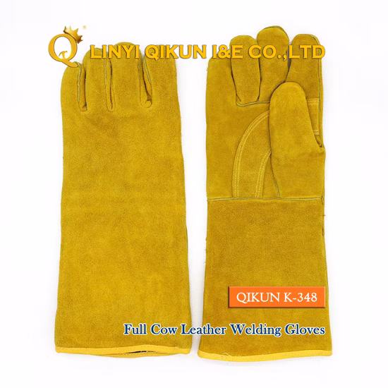 K-347 Full Cow Leather Working Safety Labor Protect Industrial Welding Gloves